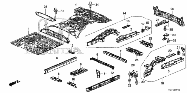 Floor Panels for 2016 Honda Pilot #0