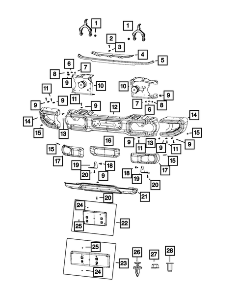Front Bumper and Fascia for 2022 Jeep Wrangler #1