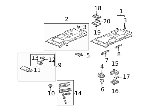Interior Trim - Roof for 2007 Honda Odyssey #0