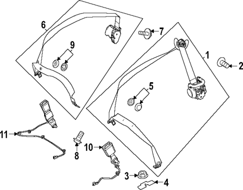 Second Row Seat Belts for 2022 Mercedes-Benz GLB35 AMG #0