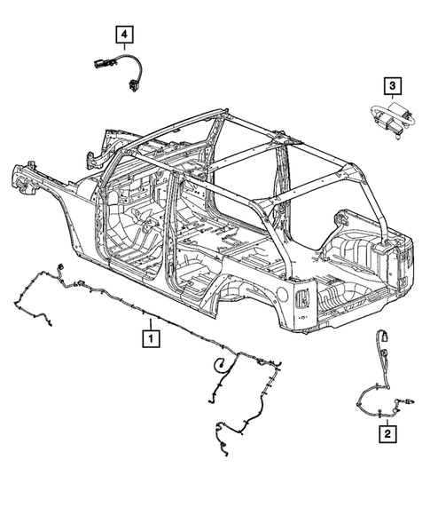 Wiring-Body and Accessories for 2018 Jeep Wrangler JK #2