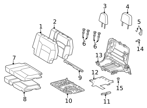 Rear Seat Components for 2009 Toyota Land Cruiser #6