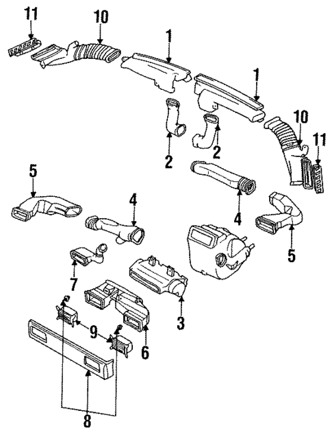 Ducts for 1994 Mazda Protege #0