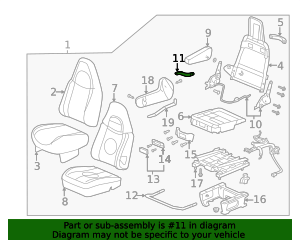Seat Adjustment Handle 88979776 | OEM Parts Online