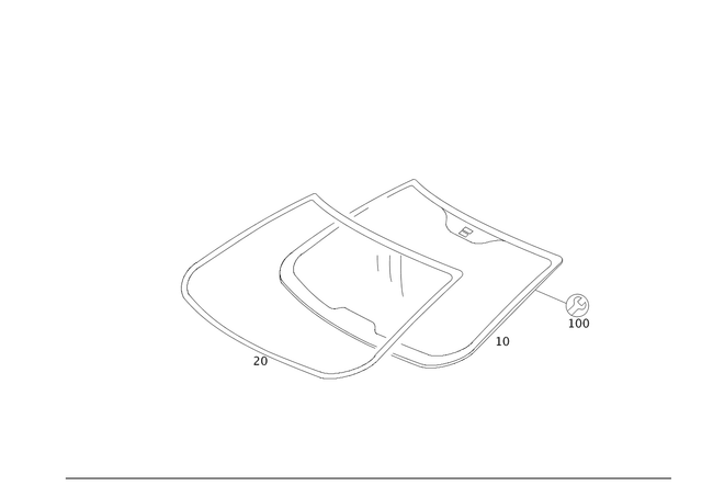 1996700001 - Windows: Windshield for Mercedes-Benz Image image
