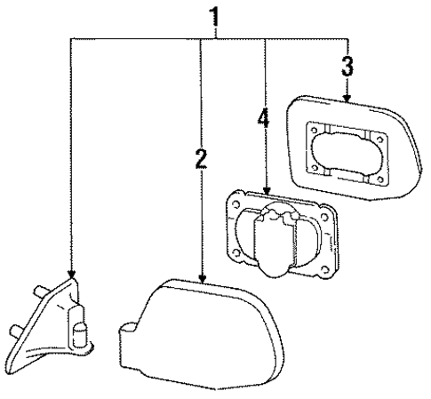 Outside Mirrors for 1990 Nissan Axxess #0