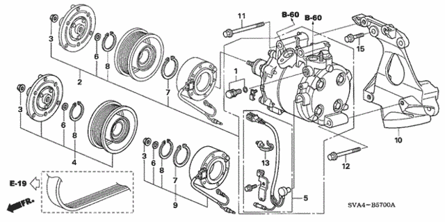 A/C Compressor (1.8L) for 2007 Honda Civic #0