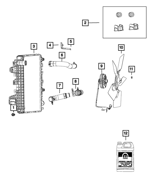 68069568AA - Cooling: Isolator Kit for Mopar Image image