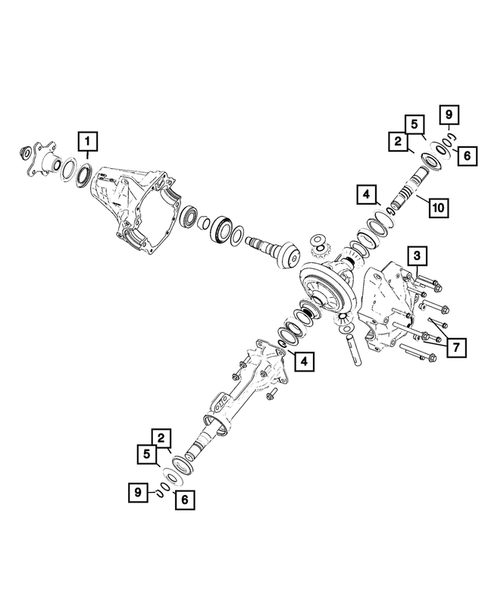 Front Axle: Housing, Differential and Vent for 2025 Ram 1500 #1
