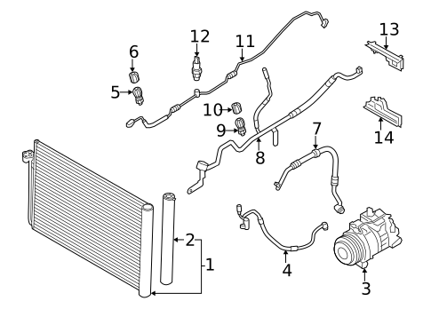 Condenser, Compressor & Lines for 2016 BMW M6 Gran Coupe #0