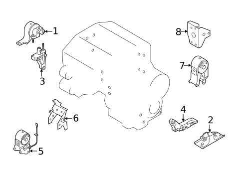 Engine & Trans Mounting for 2003 Nissan Murano #0