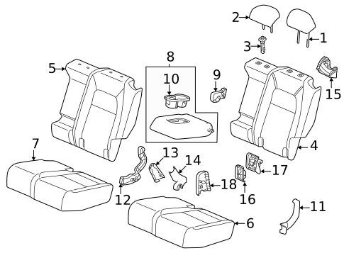 Rear Seat Components for 2024 Honda CR-V | OEM Parts Online