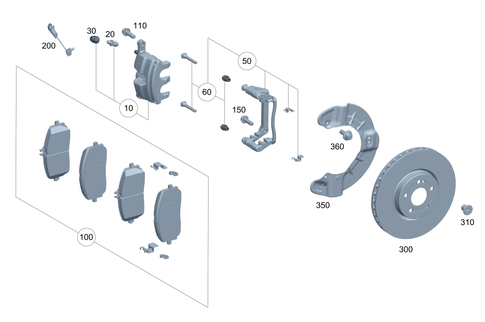 Front Wheel Brake for 2025 Mercedes-Benz EQB 300 #0