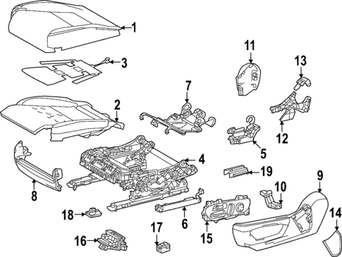 Driver Seat Components for 2024 Lexus LX600 #0