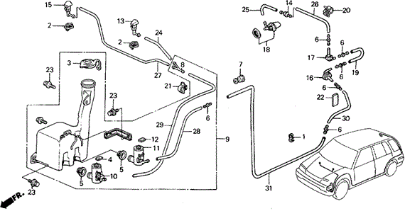Windshield Washer for 1991 Honda Civic #0