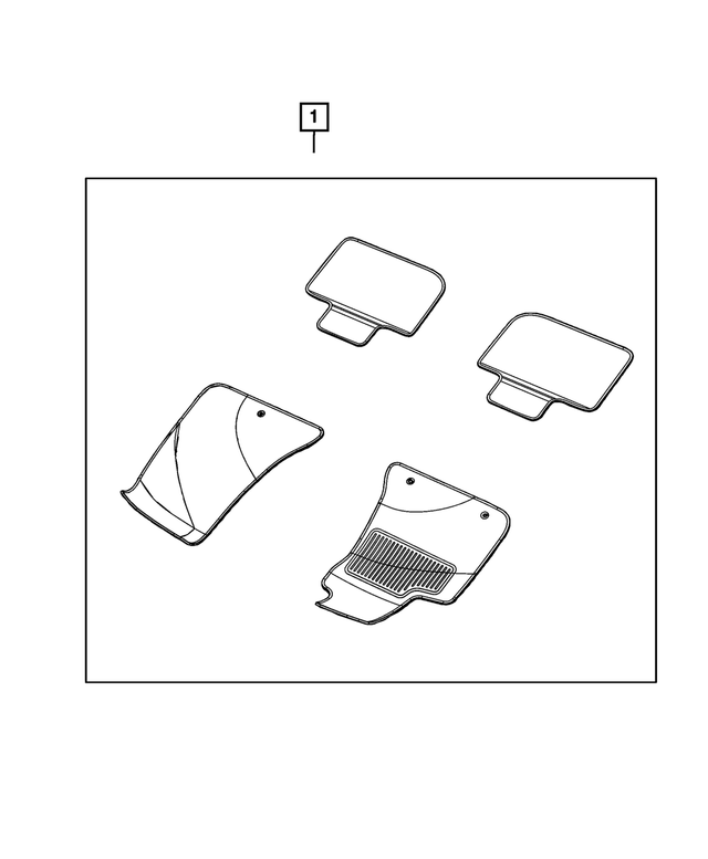 1UB87DX9AD - Interior Trim: Floor Mat Kit for Mopar Image