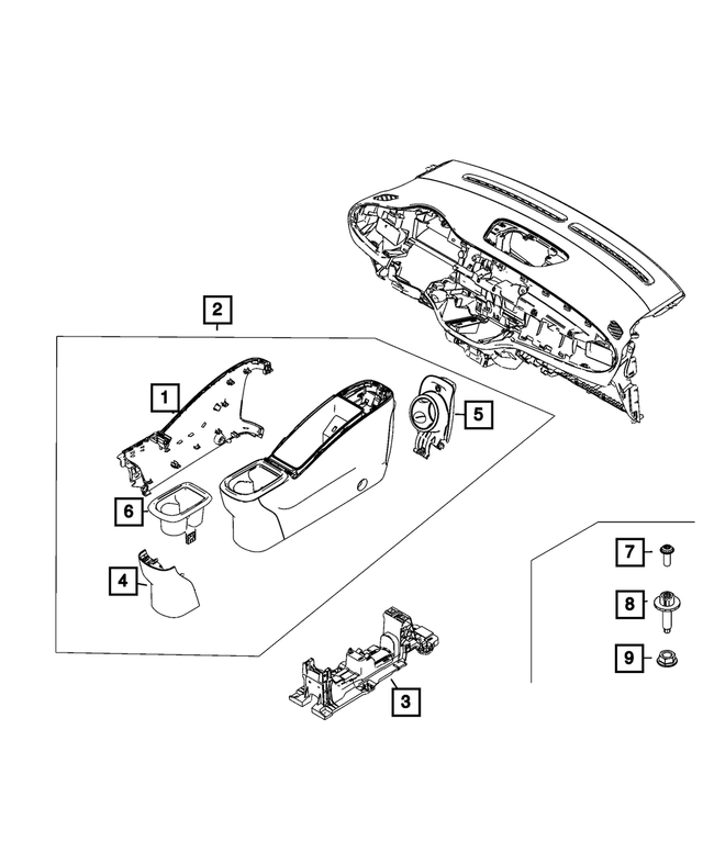 7TL84LXHAA - : Console End Cap for Mopar Image
