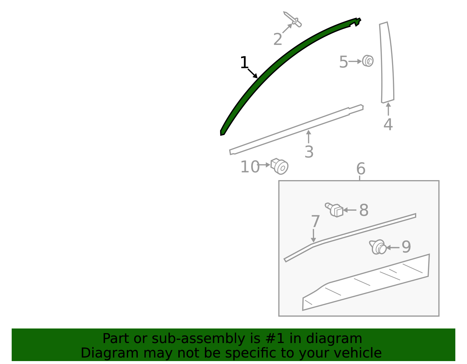 2019-2025 Toyota 2019-2024 Toyota - Reveal Molding 75072-0R010 | Sparks ...