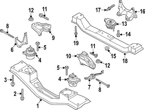 Engine & Trans Mounting for 2025 Ford Transit-350 #0