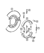 5170481AA - Brakes: Parking Brake Adapter Assembly, Right for Mopar Image