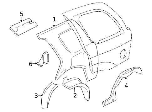 Inner Structure for 2005 Saab 9-7x #0