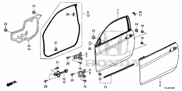 Front Door Panels for 2016 Honda Accord #0