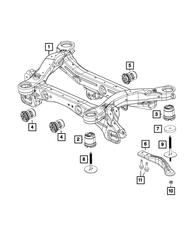 « 68155094AD – Rear Suspension : Berceau Isolateur pour Mopar Image »