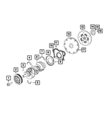 6509338AA - 3.6L; Engine: Hex Flange Head Bolt, Mounting for Mopar Image