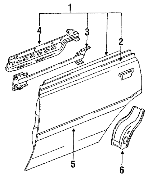 Exterior Trim - Rear Door for 1992 Acura Vigor #0