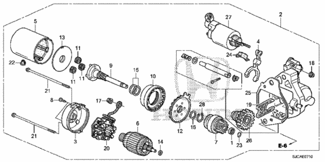 Starter Motor (Denso) for 2014 Honda Ridgeline #0