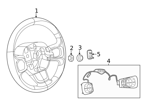 Steering Wheel & Trim for 2018 Fiat 500L #0