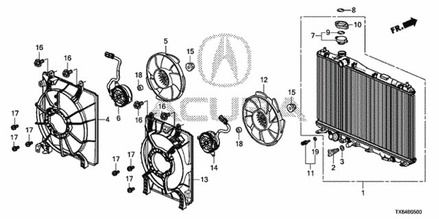 Radiator (1) for 2014 Acura ILX #0