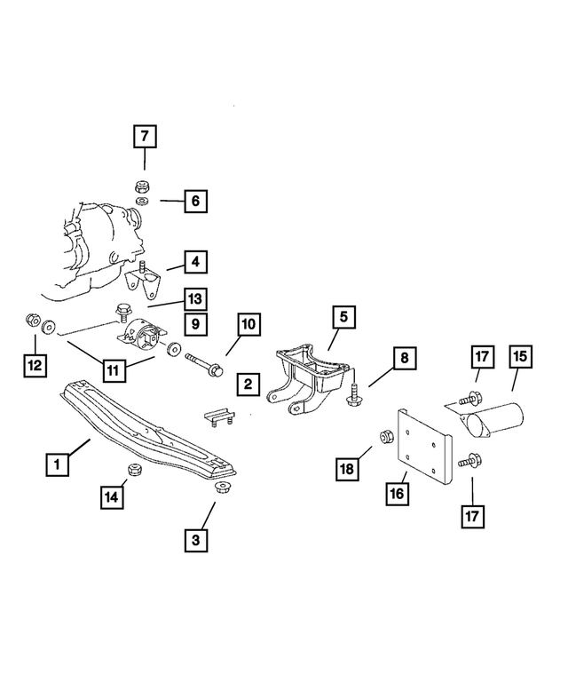 5117716AA - : Engine Mount Isolator for Mopar Image