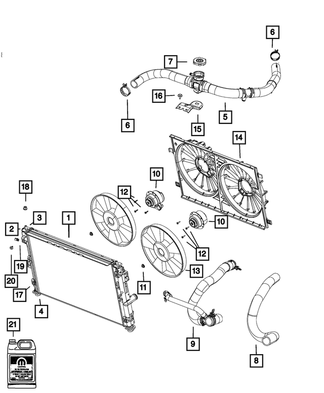 5058621AF - : Radiator Outlet Hose for Mopar Image
