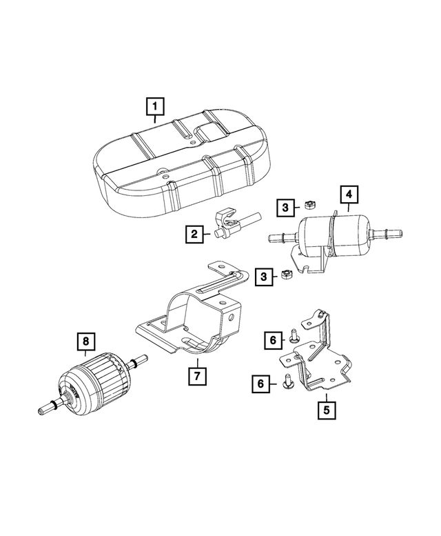 68211375AA - Fuel: Fuel Line Clip, Mounting for Mopar Image