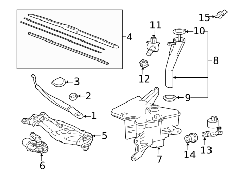 Wiper & Washer Components for 2016 Scion iM #0