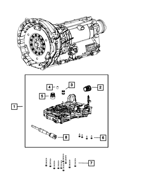Valve Body, Accumulator, Solenoid and Parking Sprag for 2016 Chrysler 300 #0