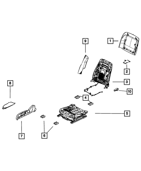 Front Seats - Adjusters, Recliners, Shields and Risers for 2011 Dodge Charger #2