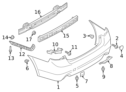 Bumper & Components - Rear for 2015 Subaru Legacy #0