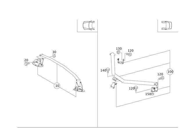 2093250165 - : Parts Kit, Strut for Mercedes-Benz Image