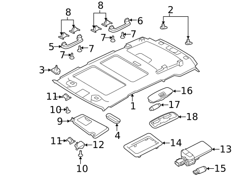 Interior Trim - Roof for 2009 Land Rover LR2 #0