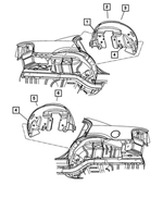 4814854AC - Body Sheet Metal Except Doors: Wheelhouse Shield, Right, Inner for Mopar Image