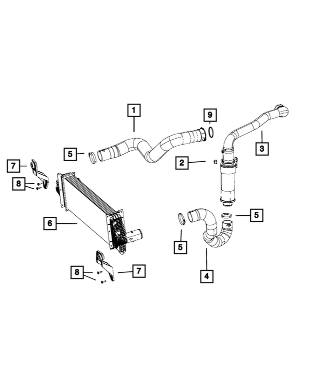 68364983AA - : Charge Air Cooler Seal for Mopar Image