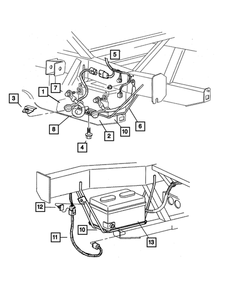 Battery Tray and Cables for 2002 Dodge Viper #0
