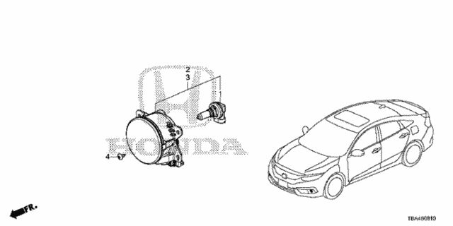 Foglight for 2016 Honda Civic #0