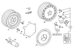 1244000225 - : Hub Cap for Mercedes-Benz: 300CE, 300SE, 300SEL, 560SEL Image