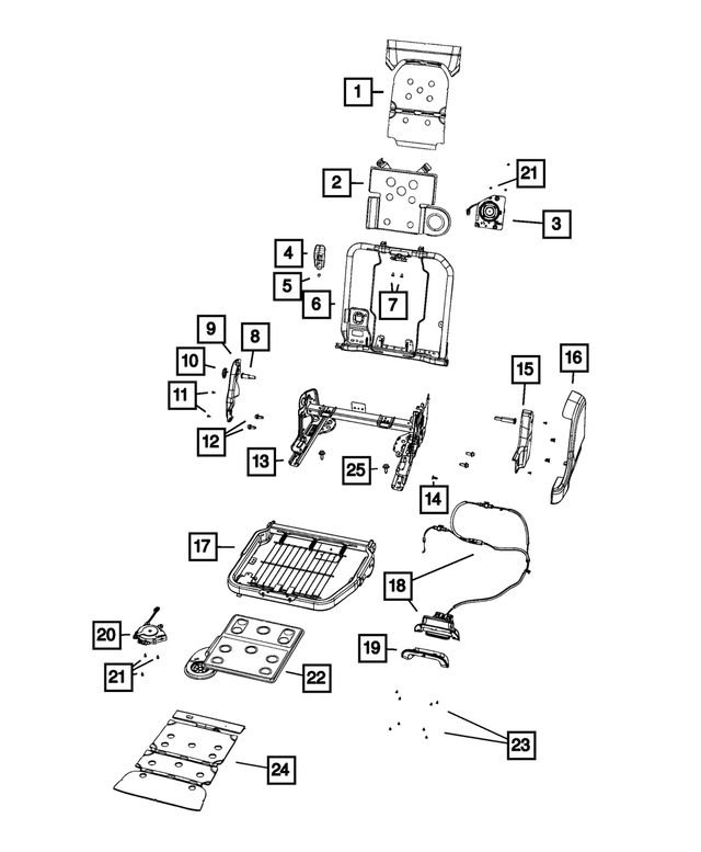 68245971AA - Interior Trim: Seat Bolt for Mopar Image image