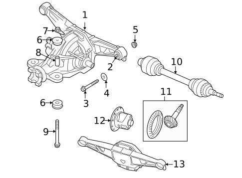 Axle & Differential for 2005 Dodge Viper #0