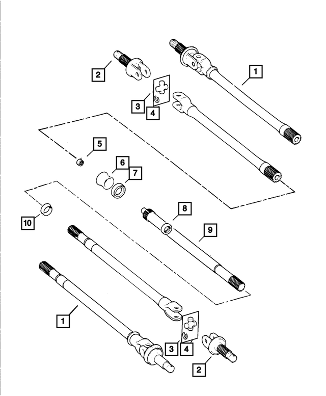 GR003004AB - Front Suspension &amp; Drive: Front Axle U Joint, Right Or Left for Mopar Image