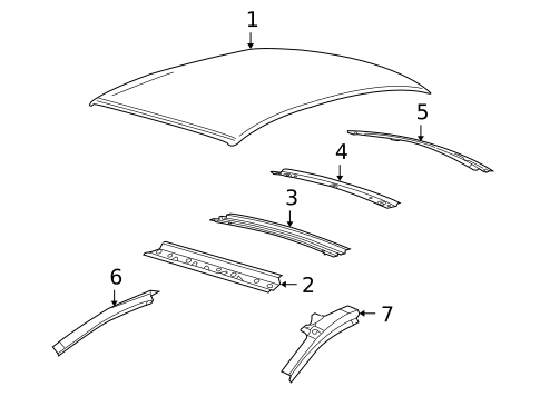 Roof & Components for 2015 Ford Special Service Police Sedan #1